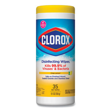 Clorox® Disinfecting Wipes, 7 X 8, Crisp Lemon, 35-canister freeshipping - TVN Wholesale